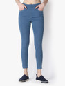3BUTTERFLIES Blue Jegging Solid