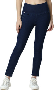3BUTTERFLIES Skinny Women Dark Blue Jeans