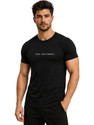 3colors Printed Men Round Neck Black T-Shirt
