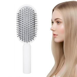 gitgrnth 3d air cushion massager comb styling amp smooth brush custom bristles - lightweight anti-static paddle hair comb - effortless beauty for all hair types men and women multicolor