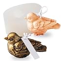 3D Bird Silicone Molds for Resin Candle, Sparrow Bird Cake Fondant Chocolate Candy Molds, Animal Candle Soap Epoxy Resin Casting Concrete Art Craft Mold Table Home Wedding Decor