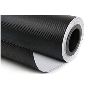 3D Black Carbon Fiber Twill-Weave Matte Design