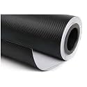 3D Black Carbon Fiber Twill-Weave Matte Design