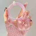 3D Bow Design Case Cover for iPhone Adapter Compatible with 18W and 20W Charger Only 360° Full Protection Silicone Case Cover 5 in 1. (Pink Bow)