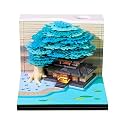 3D Calendar 2027 (Cluster of Flowers in Blue)