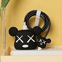 FACTOTECH Protective Charging Case for iPhone 11/12/13/14/15/16/Pro Max,for 18W/20W Charger and Charging Cable,Have Durable Cable Sleeve -Black Bear