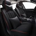 PU Leather Car Seat Cover Black-Red Compatible with Ford Ecosport