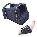3D Heel Protector for Pressure Sores,Ankle Pillow for Elderly or Bedridden Patients, Heel Cushion for Bed Sores,Foot Elevation Pillow to Relief Heel Pain from Ulcers and Sores (Large Navy)