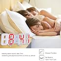3D LED Digital Alarm Clock Black Red