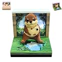 3D Memo Pad Time Piece Calendar 2027, 3D Tear-Off Art Desk Calendar 2027, Creative 3D Memo Pad Paper Art Tree House DIY Paper Carving Decoration (Mizuse)