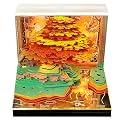 3D Memo Pad Time Piece Calendar 2027, 3D Tear-Off Art Desk Calendar 2027, Creative 3D Memo Pad Paper Art Tree House DIY Paper Carving Decoration (Phoenix Perches - Paulownia)
