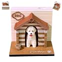 3D Memo Pad Time Piece Calendar 2027, 3D Tear-Off Art Desk Calendar 2027, Creative 3D Memo Pad Paper Art Tree House DIY Paper Carving Decoration (Cute Pet Cottage)