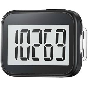 3d pedometer simple accurate step tracker for men women kids amp seniors large digital display detachable clip lanyard amp unmatched precision in step counting black