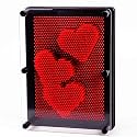 3D Pin Art Intellectual Fun Toy Red Plastic Pin Art Palm Board Push Pin Toy (Red-6 x 8 Inches)