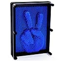 3D Pin Art Intellectual Fun Toy Blue Plastic Pin Art Palm Board Push Pin Toy (Blue-6 x 8 Inches)