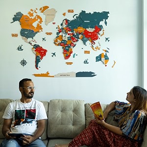 the map store 3d wooden world map for wall  premium home amp office wall decor  large wall art xxl - 10034 x 6534