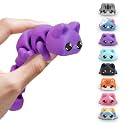 3D Printed Cat Fidget Toys, 3D Printed Animals, 6 Inches Fidget Animal Decor for Stress Relief (Purple)