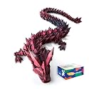 3D Printed Dragon 24 Inch, Large Articulated Crystal 3D Dragon Fidget Toy