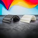 3D Printed Headphone Wall Mount Holder - Space Saving Hook for Gaming Headsets, Earphones | Strong & Stylish Organizer for Bedroom, Office, Studio (Black & White).