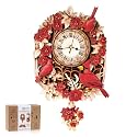 3D Puzzles for Adults-Wooden Cardinal Clock Puzzle DIY Clock Model Kit