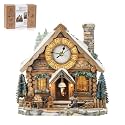 3D Puzzles for Adults-Wooden Swiss House Clock Puzzle DIY Clock Model Kit