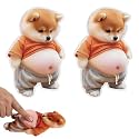 3D Shiba Inu Dog Belly Stickers Door