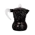 3D CREATIONS Let's Brew Coffee With 3 cup 150 ML Classic red Color with Dott Print Premium Grade Aluminium Stovetop Percolator Italian Style Perculator Maker Moka Pot Brewing Filter