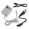 3DS Charger Set, USB-A &amp; USB-C to 3DS/2DS/DSi Series Charging Cable Compatible with Nintendo 3DS/ DSi/DSi XL/ 2DS/ 2DS XL/New 3DS 100-240V Wall Plug Adapter