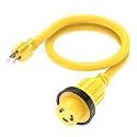 3FT 30-Amp to 15-Amp 110V Marine & RV Adapter Cord NEMA 5-15P to L5-30R