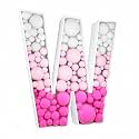 3FT DIY Mosaic Balloon Letter W Frame, Fillable Party Backdrop Decor