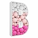 3FT DIY Mosaic Balloon Letter B Frame, Fillable Party Backdrop Decor
