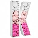 3FT DIY Mosaic Balloon Letter K Frame, Fillable Party Backdrop Decor