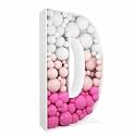 3FT DIY Mosaic Balloon Letter D Frame, Fillable Party Backdrop Decor