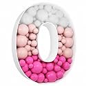 3FT DIY Mosaic Balloon Letter O Frame, Fillable Party Backdrop Decor