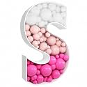 3FT DIY Mosaic Balloon Letter S Frame, Fillable Party Backdrop Decor