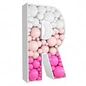 3FT DIY Mosaic Balloon Letter R Frame, Fillable Party Backdrop Decor