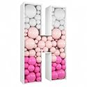3FT DIY Mosaic Balloon Letter H Frame, Fillable Party Backdrop Decor