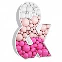 3FT DIY Mosaic Balloon Letter &amp; Frame, Fillable Party Backdrop Decor