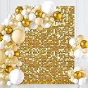 3ftx6ft Sequin Backdrop Gold Shimmer Wall Backdrop Panels Square Glitter Party Background for Wedding Bridal Shower Birthday Graduation Decorations