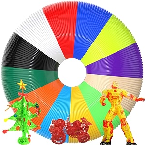 3idea - pcl 3d pen filament refills 175mm 10 different colors linear 5m each  low temperature 3d pen pcl filament no mess non-toxic refill