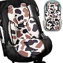 3in1 Baby Car Seat Head Body Support,Soft Breathable Infant Car Seat Insert Newborn Boy Girl,Reversible Cotton-Minnky Carseat Head Support Pillow Cushion for Infant Stroller,Swing,Bouncer(Grey)