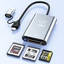 3IN1 CFexpress Type B/XQD/SD Card Reader,USB-A/C Aluminum USB3.2 10Gbps