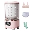 PinkPortable Washer with Spin-Dry Basket, Wash, Rinse, Spin Dry 3-in-1, Cordless Mini Washing Machine for Underwear, Socks, Baby Clothes, Mini Washer Machine for Travel, Apartments, Dorms