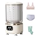 White Portable Washer with Spin-Dry Basket, Wash, Rinse, Spin Dry 3-in-1, Cordless Mini Washing Machine for Underwear, Socks, Baby Clothes, Mini Washer Machine for Travel, Apartments, Dorms