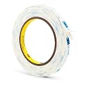 3M 1600T Double Sided Tape, 0.5 in x 18 ft White PE Foam Tape