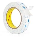 3M 1600T Double Sided Tape, 0.75 in x 18 ft White PE Foam Tape