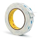 3M 1600T Double Sided Tape, 1 in x 18 ft White PE Foam Tape