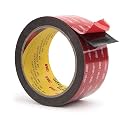 3M Heavy Duty Double Sided Tape 2''x15.4Ft 0.043in Thick 5952 Black