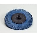3M Scotch-Brite Radial Bristle Brush, Aluminum Oxide, 6000 rpm, 7-79/128 Diameter x 1 Width, 400 Grit, Blue (Pack of 1)