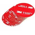 3M VHB - Sticky Pads Extra-Strong Double Sided Acrylic Foam Tape, Round Water & High Temperature Resistance, for Car, Home & Office (0,98in Diameter) (15 Pieces)
